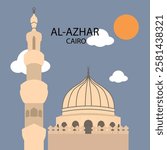 vector Al-azhar mosque cairo egypt