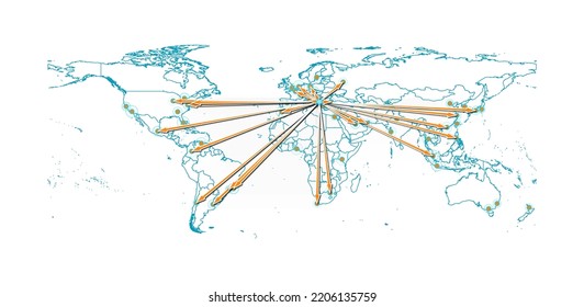 Vector Albanien Concept Map, Export Concept Map für Albanien auf weißem Hintergrund geeignet für Exportkonzepte. Die Datei eignet sich für die digitale Bearbeitung und für Drucke mit allen Größen.