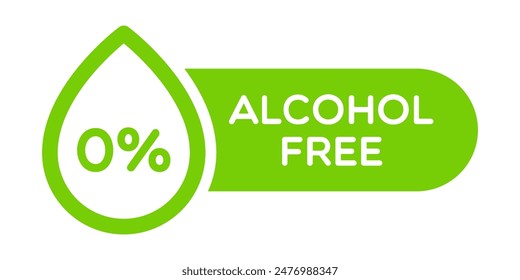 Vector Alcohol Free Sign Illustration
