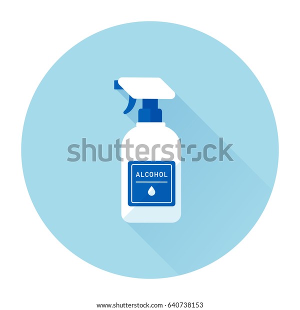 Vector Alcohol Spray Blue Isolated On Stock Vector (Royalty Free) 640738153