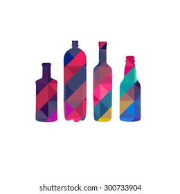vector alcohol white beverage, beer black illustration