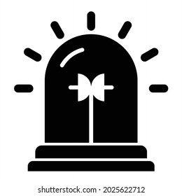 Diseño de iconos de glifo de alerta de vector

