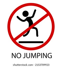 Vector Alert Sign Do Not Jump, isolated on white 
