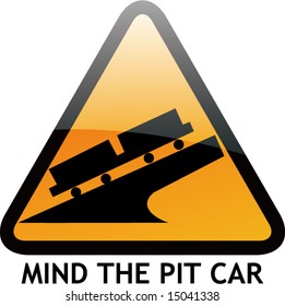 Vector of Alert Sign-34 pit car