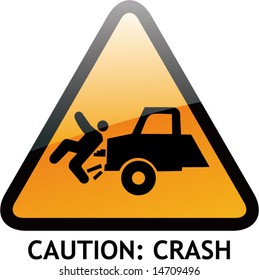 Vector of Alert Sign-7 crash