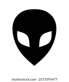 vector alien face on white background. alien icon