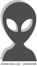 Vector alien logo on the White Blackground