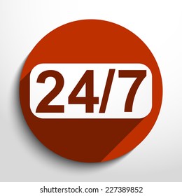 Vector all day open web icon. Eps 10.