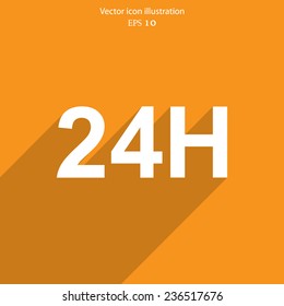 Vector all day open web icon. Eps 10.