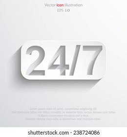 Vector all day open web icon. Eps 10. 