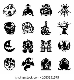 Vector All Hallows Evening icon set