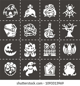 Vector All Hallows Evening icon set
