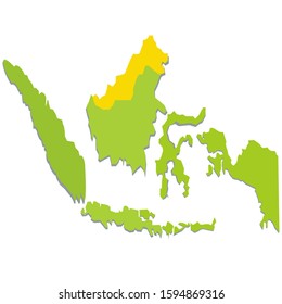 Vector of all island in indonesia