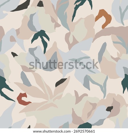 Vector all over botanical themed seamless pattern