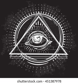 New World Order Symbol Allseeing Eye Stock Vector (Royalty Free) 1105013273