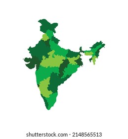 Vector all state map of india