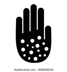 Diseño de iconos de glifos de alergia vectorial
