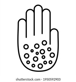 Diseño de iconos de contorno de alergia de vectores
