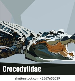 Vector alligator reptile animal wild natural dangerous lizard crocodile croc lifelike like a real