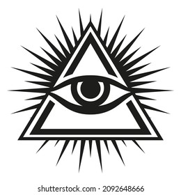 ojo de providencia. todos los vectores visuales