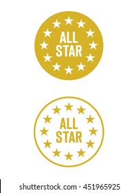 Vector 'All-Star" Badge Set