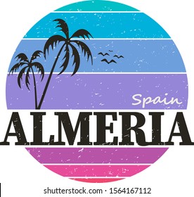 Vector Almeria Province of spain t-shirt print logo badge