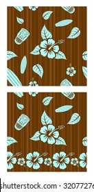 Vector aloha seamless patterns for combining ? second pattern for bottom