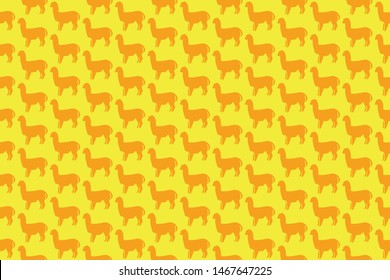 Vector Alpaca animal pattern design illustration