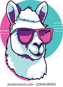 vector of alpaca mascot logo