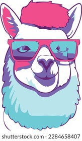 logotipo de la mascota del vector de alpaca