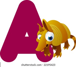 vector alphabet: A is for armadillo