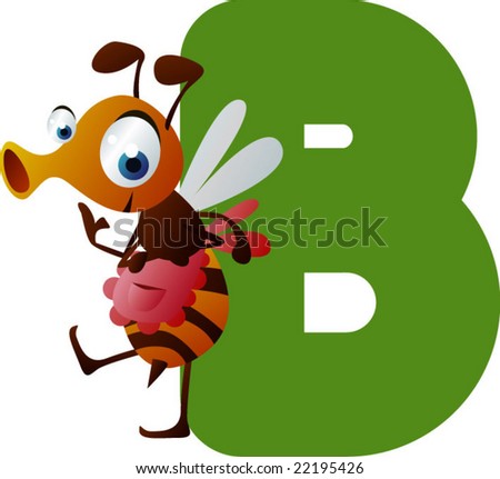 Vector Alphabet B Bee Stock Vector (Royalty Free) 22195426 - Shutterstock