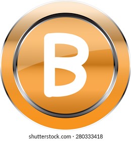Vector  alphabet "B"  button