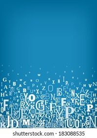 Vector Alphabet Background from different shapes letters