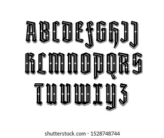 Vector Alphabet. Black stylized font. Lettering and Custom Typography for Designs: Logo, for Poster, Invitation, etc.