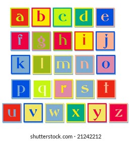 Vector Alphabet Blocks Stock Vector (Royalty Free) 21242212