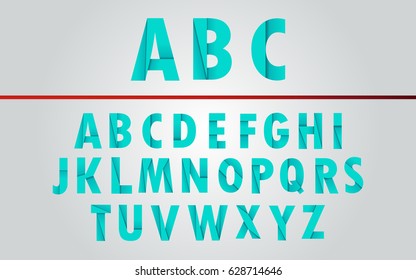 Vector of alphabet with blue color