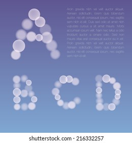 Vector alphabet bokeh style. ABCD