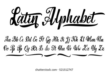 Calligraphy Alphabet Immagini Foto Stock E Grafica Vettoriale Shutterstock