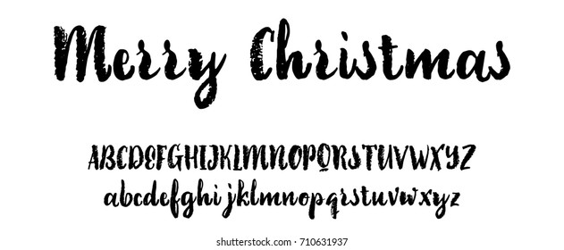 Vector Alphabet. Calligraphic font. Unique Custom Characters. Hand Lettering for Designs - logos, badges, postcards, posters, prints. Modern brush handwriting Typography.