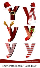 Vector alphabet with christmas ornament