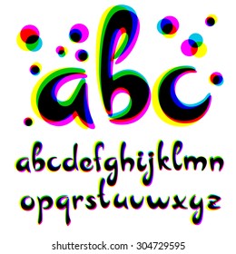 Vector alphabet. Cool vector font. 