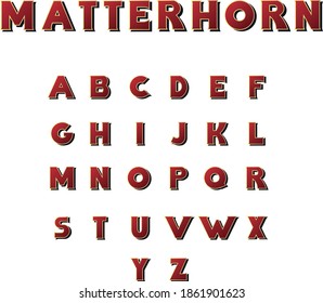 Vector alphabet creative font decoration