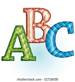 The Vector alphabet. Crystallines letters