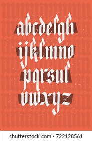 Vector Alphabet. Custom Letters. Lettering and Custom Typography for Designs: Logo, for Poster, Invitation, Handwritten gothic font