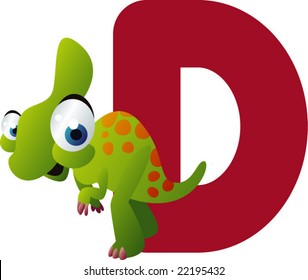 vector alphabet: D is for dinosaur
