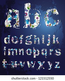 vector, the alphabet, decorative letters.