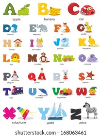 Vector alphabet design for kids