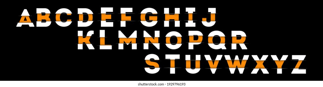 Vector alphabet design set-Minimalist style.Vector Illustration