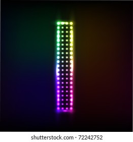 Vector alphabet. Disco letter I